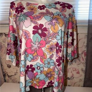 Boutique Brand Floral Women's Top - Multicolor
